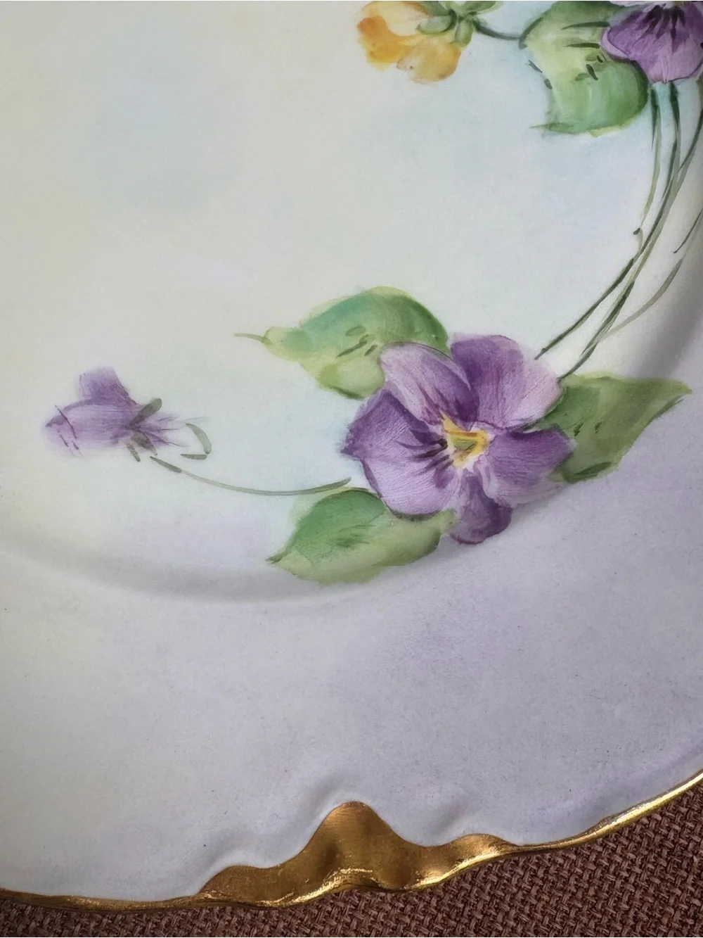 Antique Hutschenreuther Selb Bavaria Hand Painted Floral Plate Artist Signed